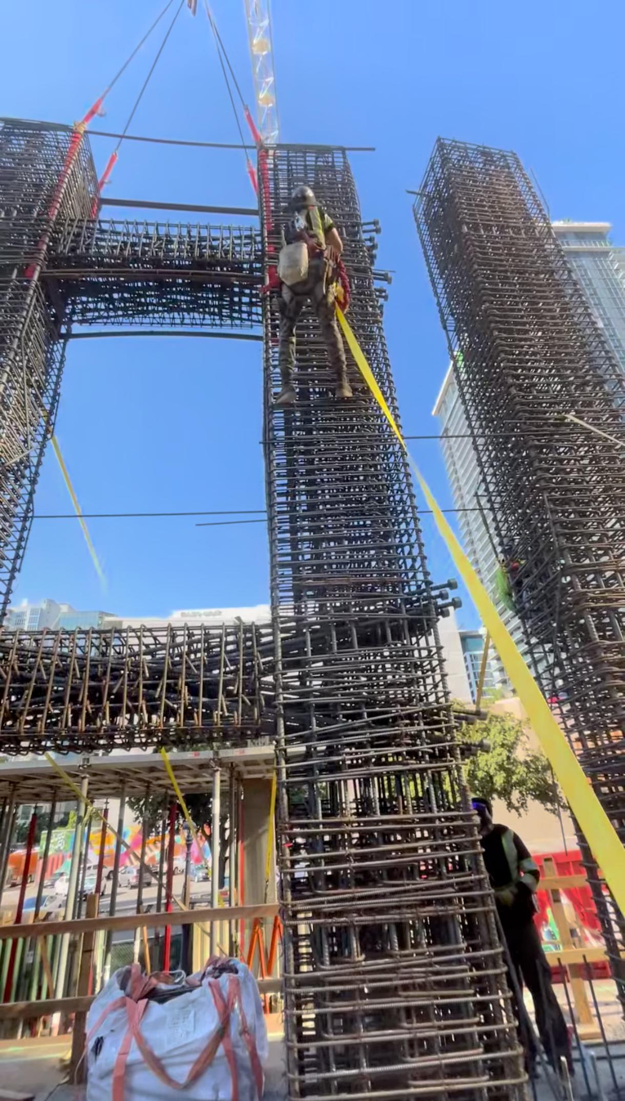 Brian on the iron — job site San Diego
